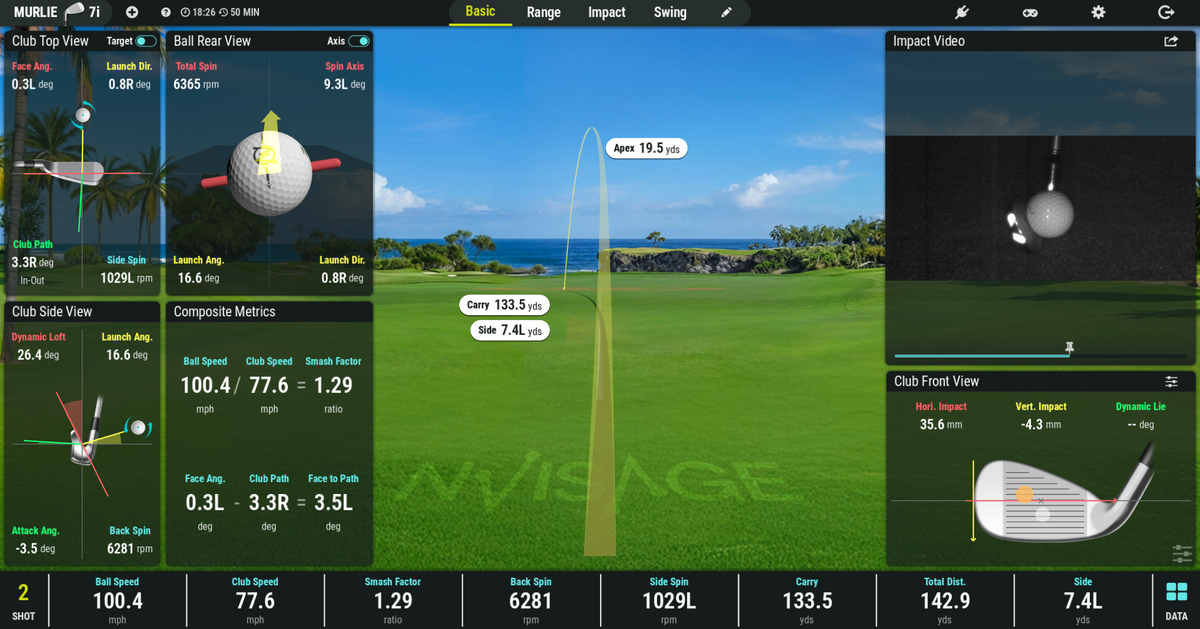 NVISAGE N2 Overhead Launch Monitor
