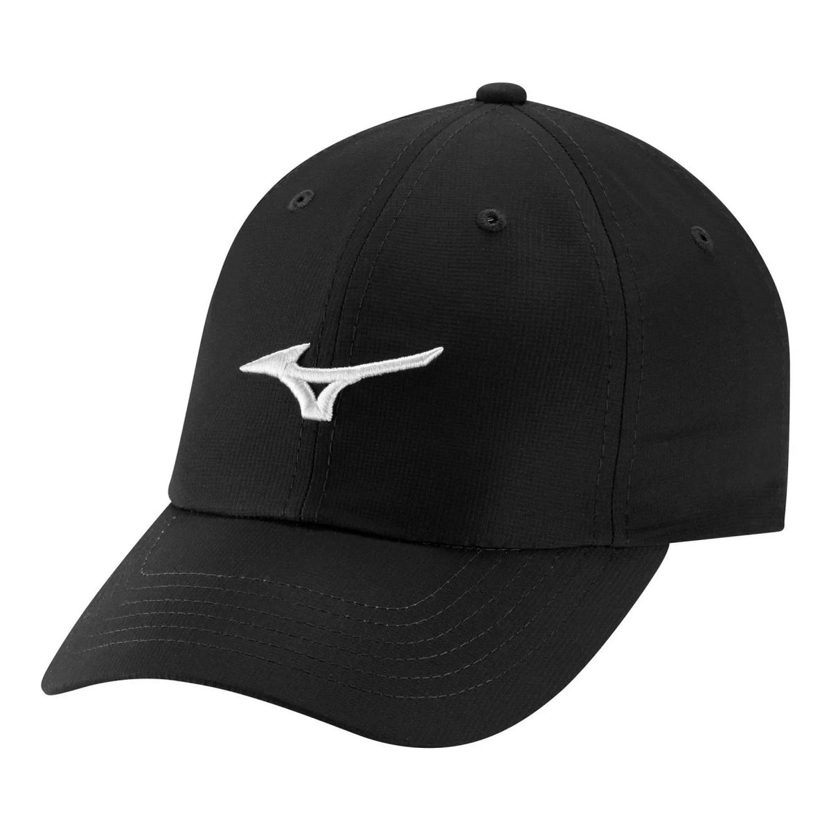 Mizuno Tour Adjustable Lightweight Golf Hat - Black/White