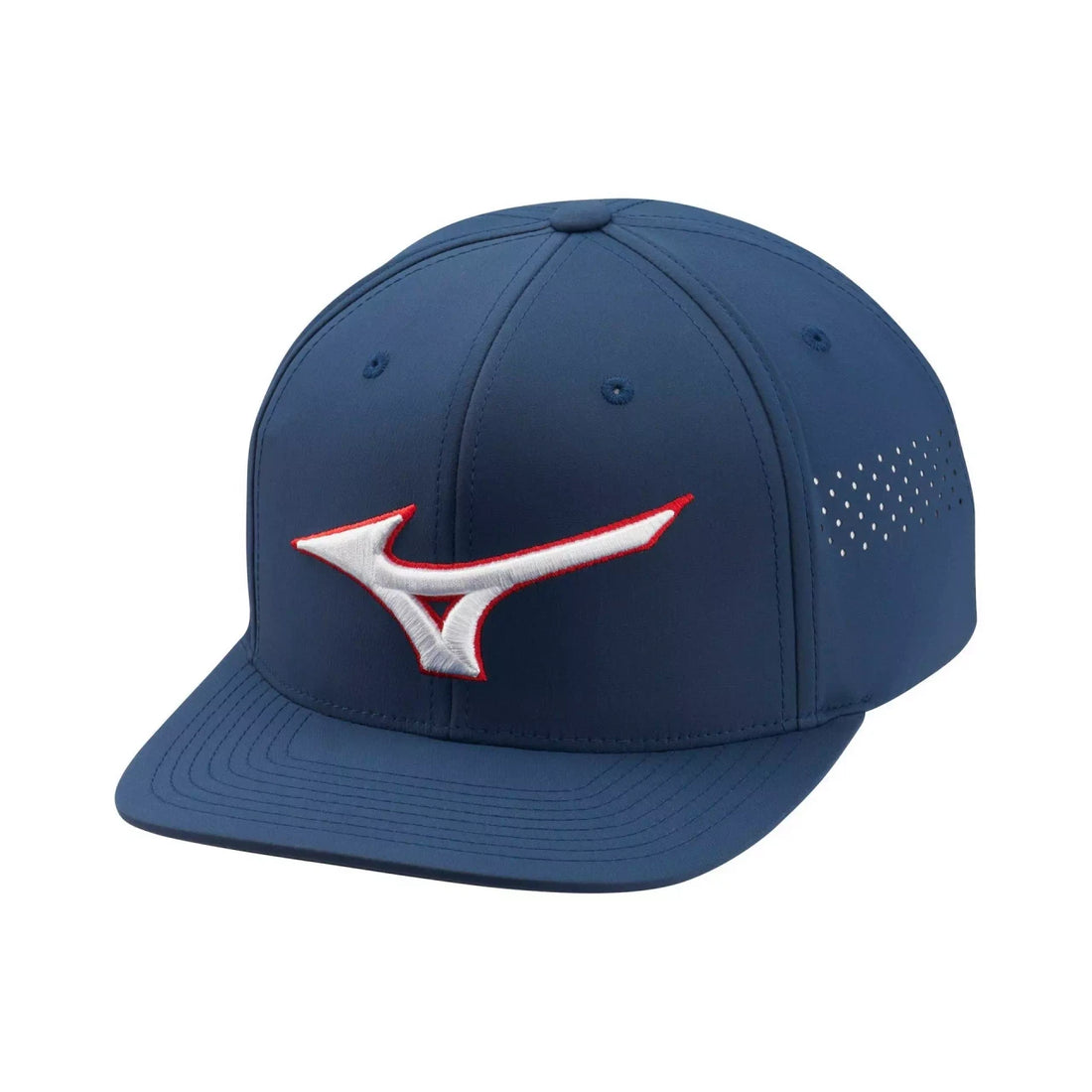 Mizuno Tour Flat Snapback Golf Hat - Navy