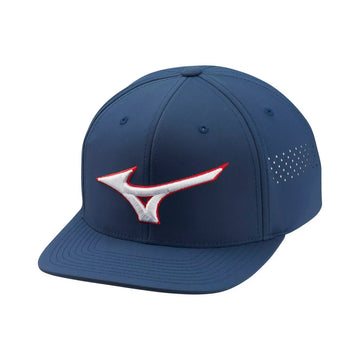 Mizuno Tour Flat Snapback Golf Hat - Navy