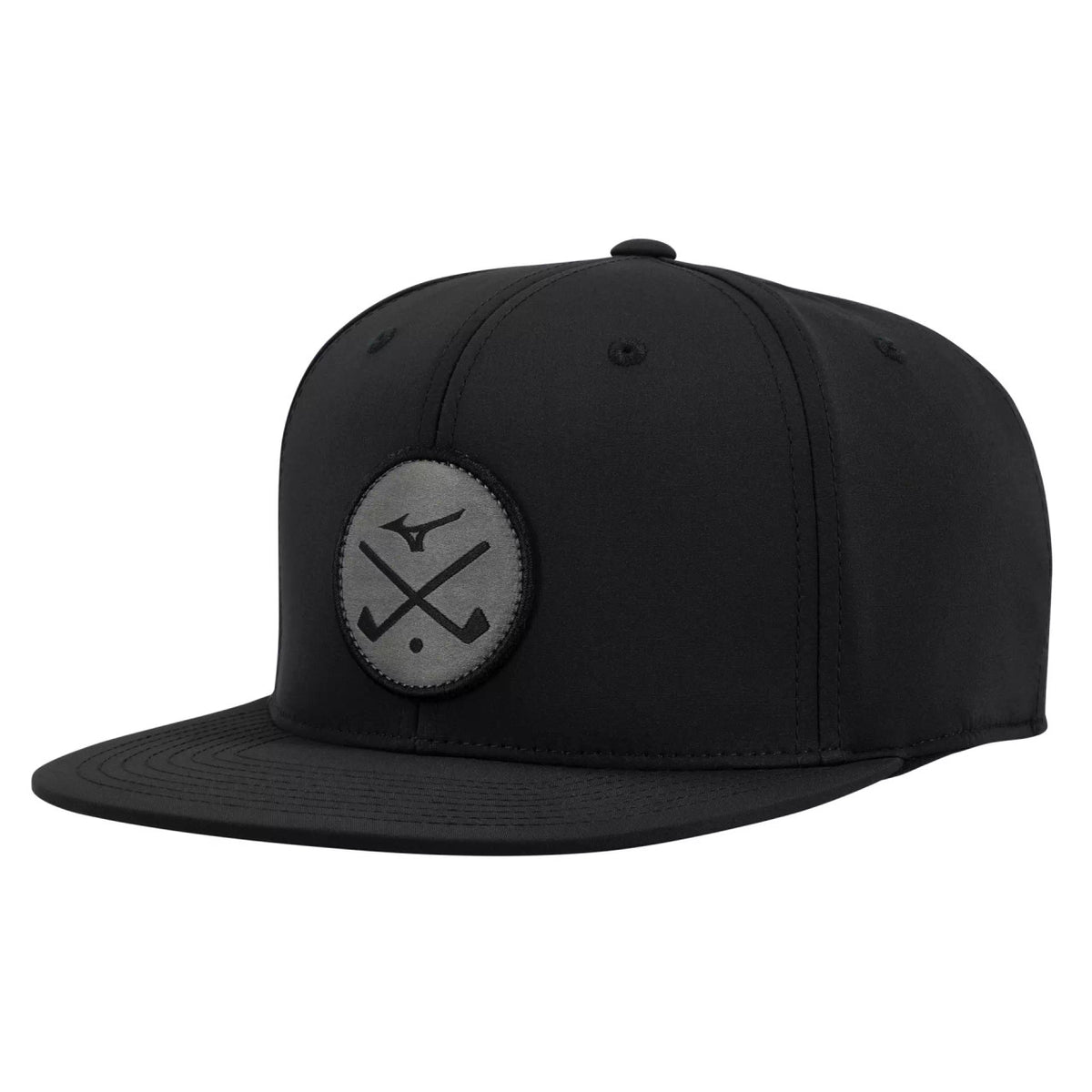Mizuno Crossed Clubs Snapback Golf Hat - Black