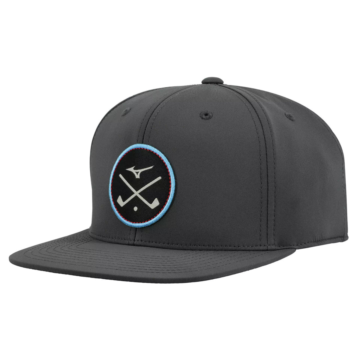 Mizuno Crossed Clubs Snapback Golf Hat - Charcoal