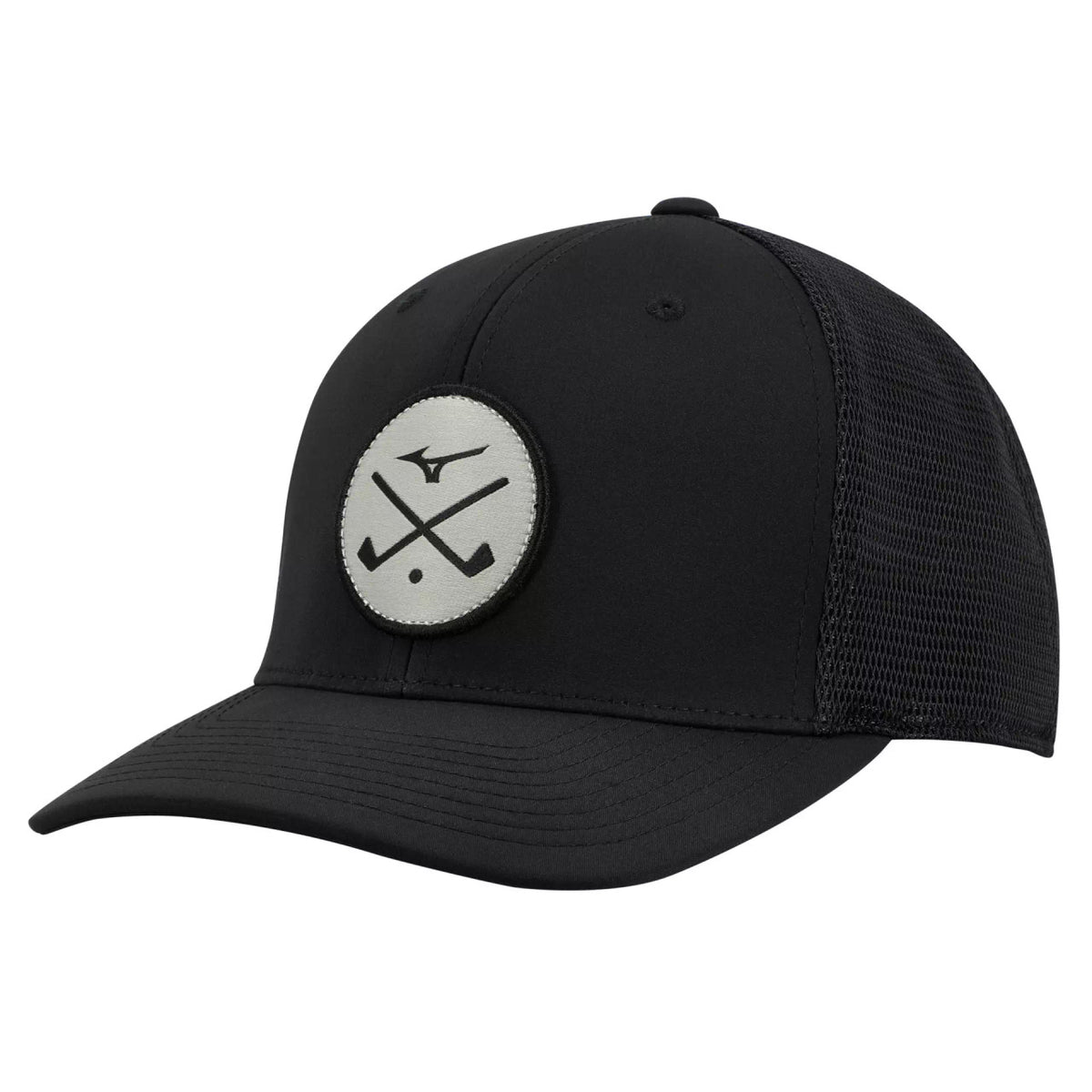Mizuno Crossed Clubs Meshback Golf Hat - Black