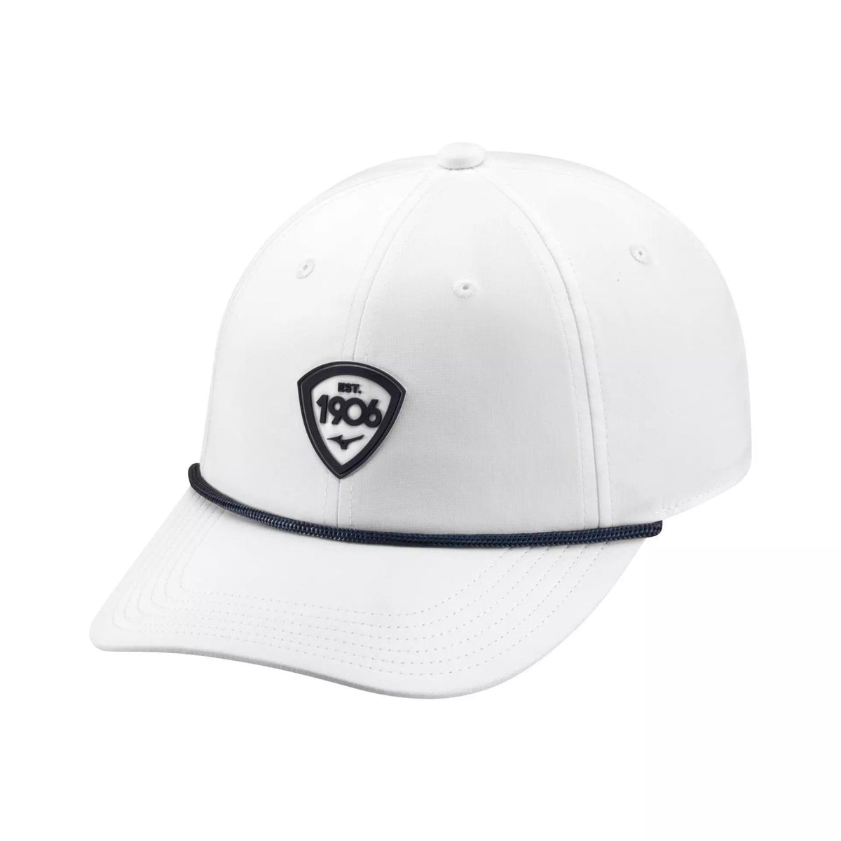 Mizuno Heritage 1906 Crest Golf Hat - White/Navy