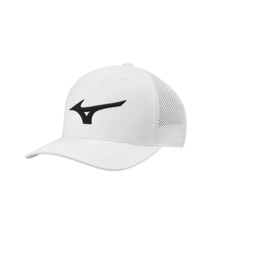 Mizuno Tour Vent Snapback Golf Hat - White/Black