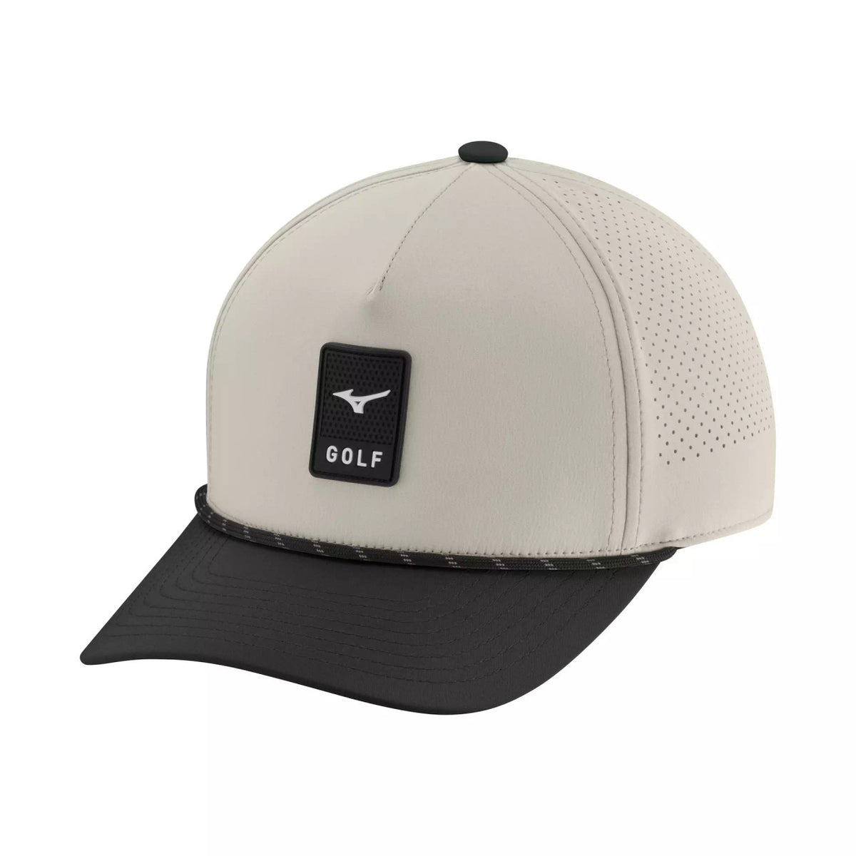 Mizuno Links 5-Panel Snapback Golf Hat - Khaki/Black