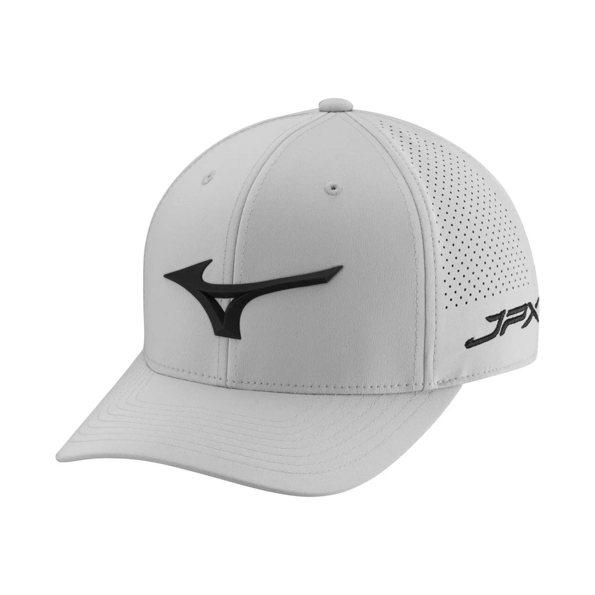 Mizuno Global Tour Vent Snapback Golf Hat - Light Grey