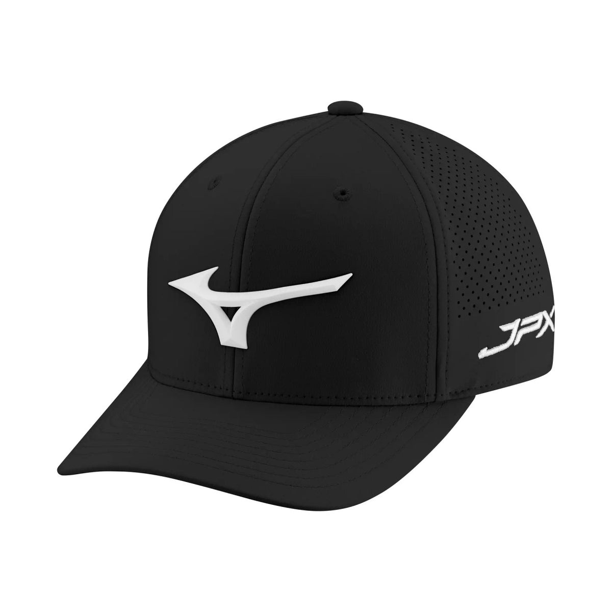 Mizuno Global Tour Vent Snapback Golf Hat - Black