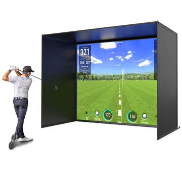 GoSports 12 x 9 ft Golf Simulator Enclosure Net - Complete Set with Frame and HD Impact Screen Kit