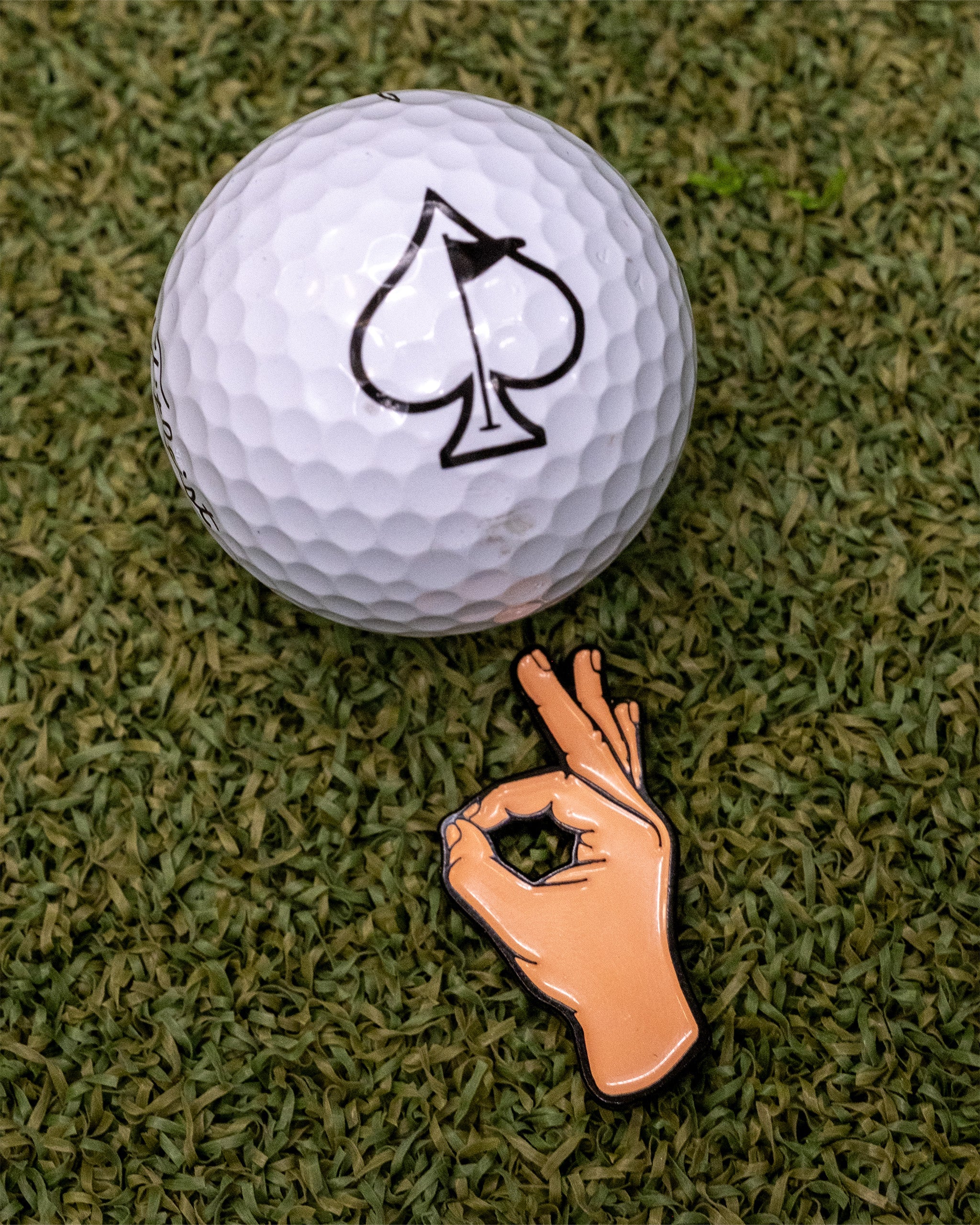 OK Hand Ball Marker | Fun and Unique Golf Marker by Grater Golf