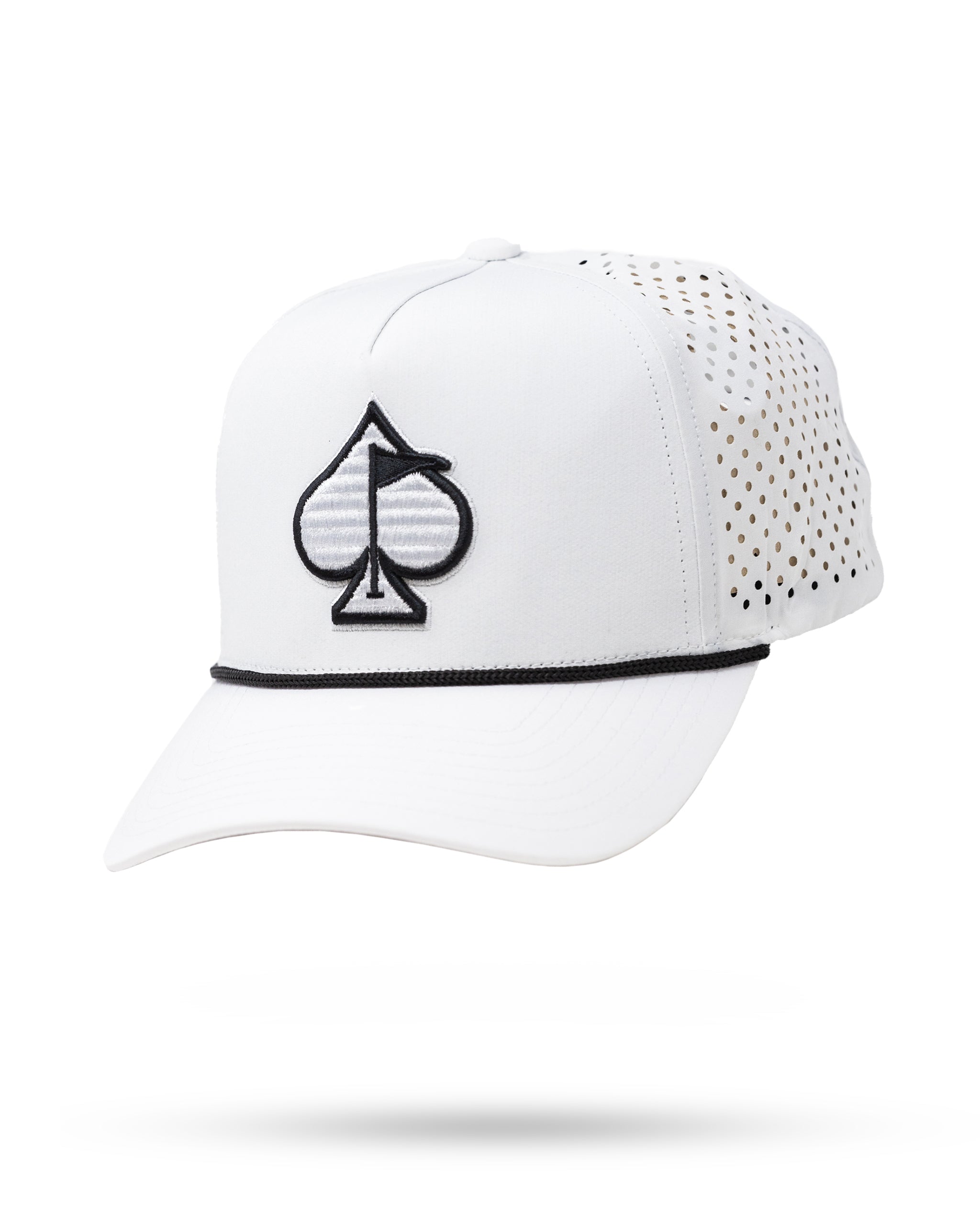 Perforated Rope Hat White | Lightweight Golf Hat by Grater Golf