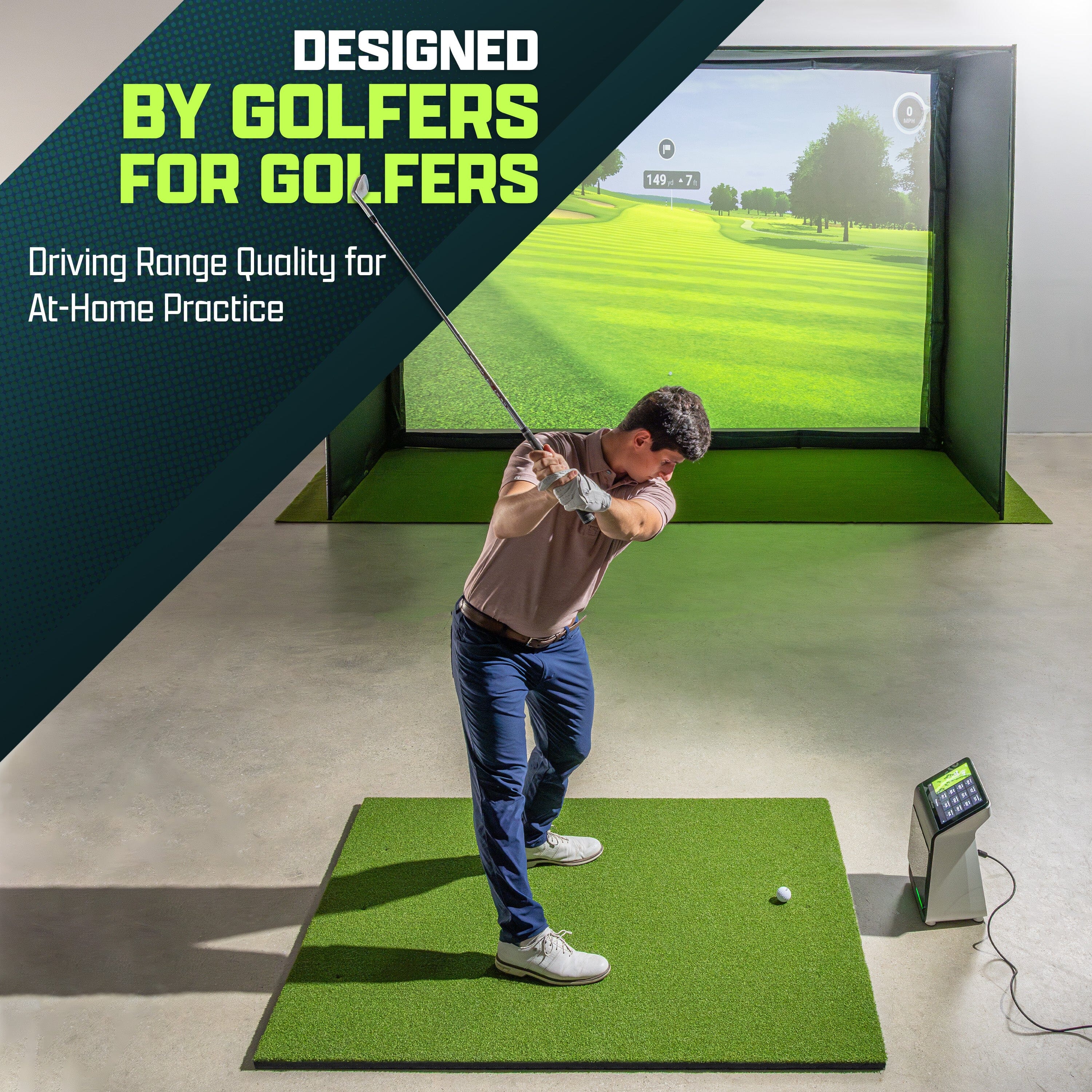 GoSports Golf Hitting Mat - PRO 5 x 4 ft - 15 m