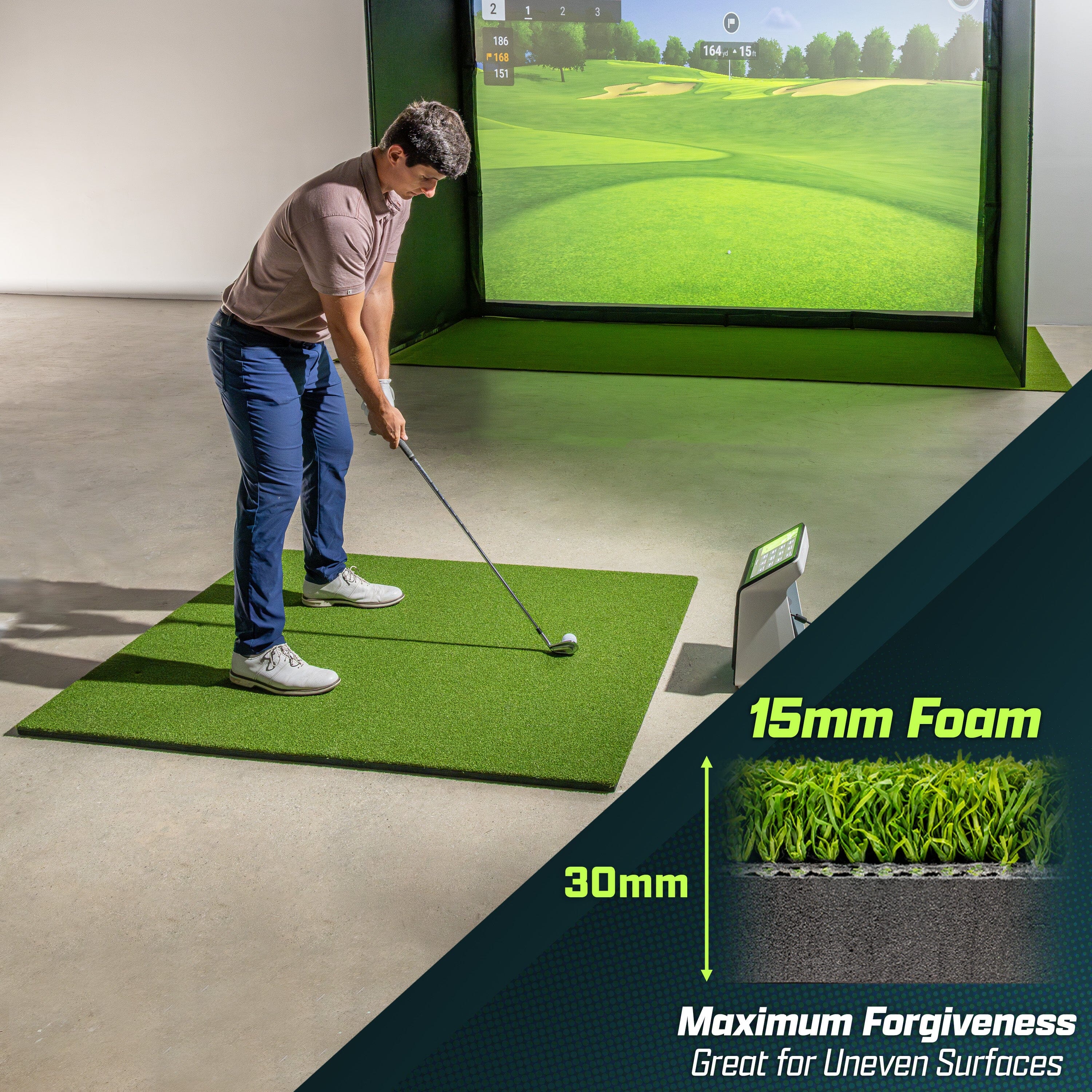 GoSports Golf Hitting Mat - PRO 5 x 4 ft - 15 m