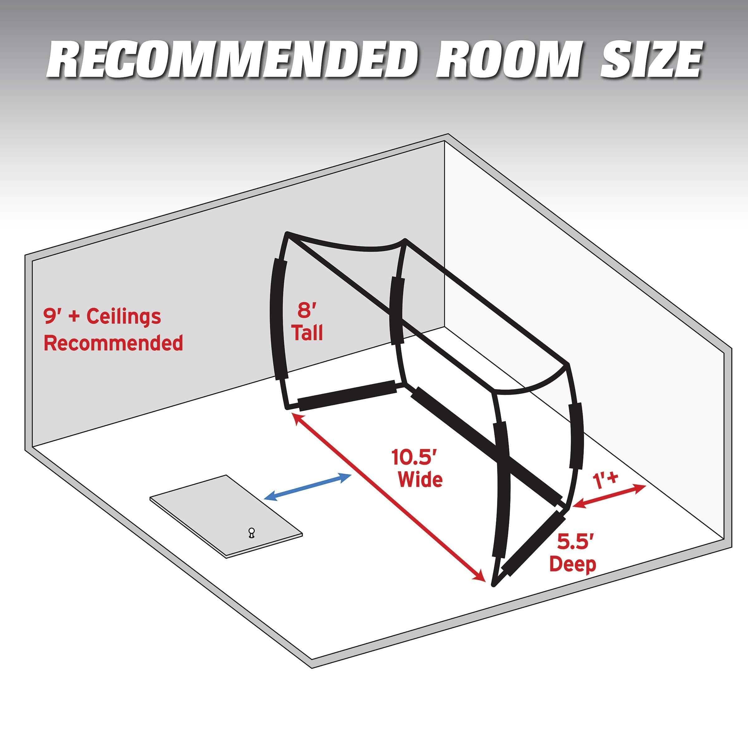GoSports Range Cage 10 ft x 8 ft Golf Practice Hitting Net with Simulator Impact Screen