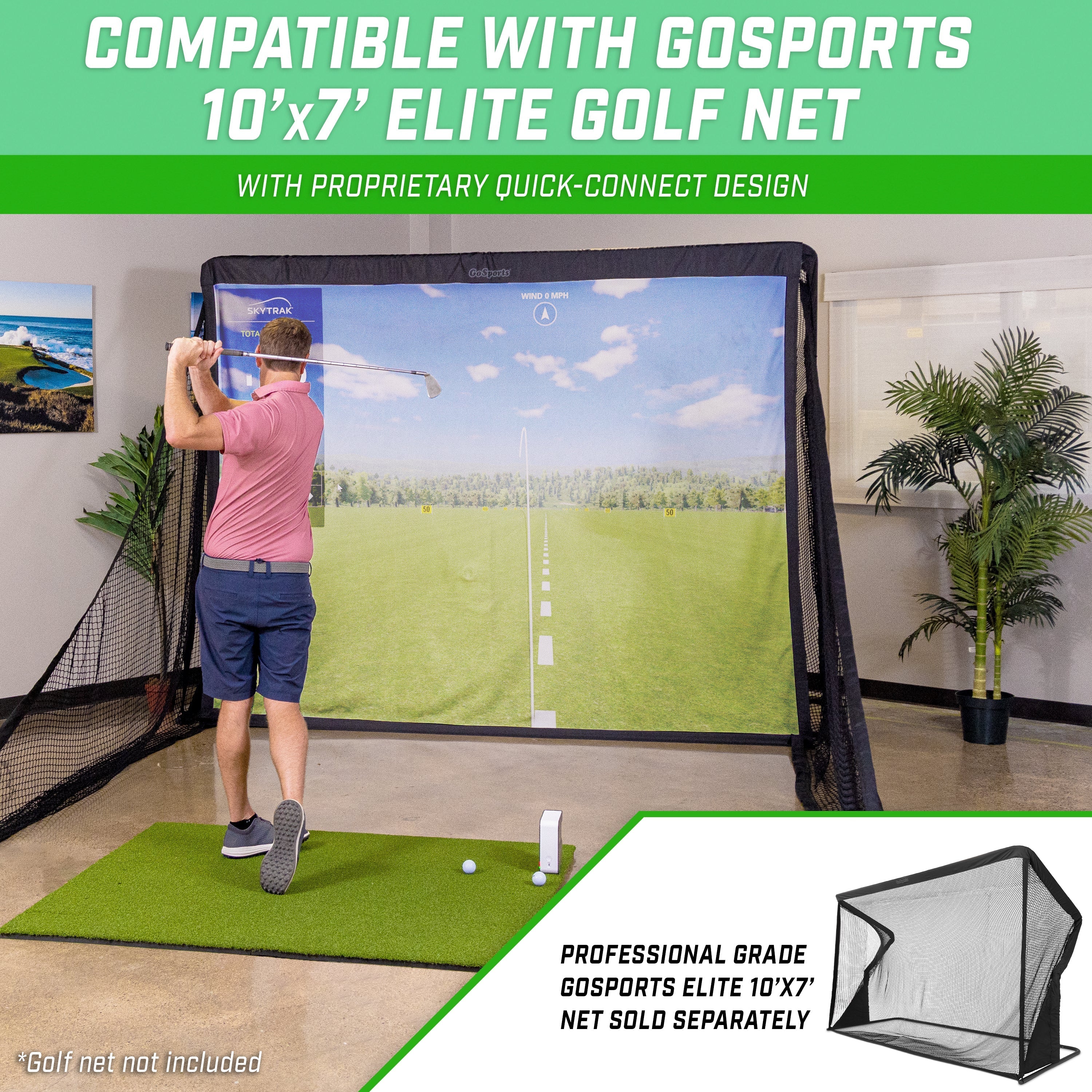 GoSports 9 ft Golf Simulator Impact Screen (Simulator sold separately)