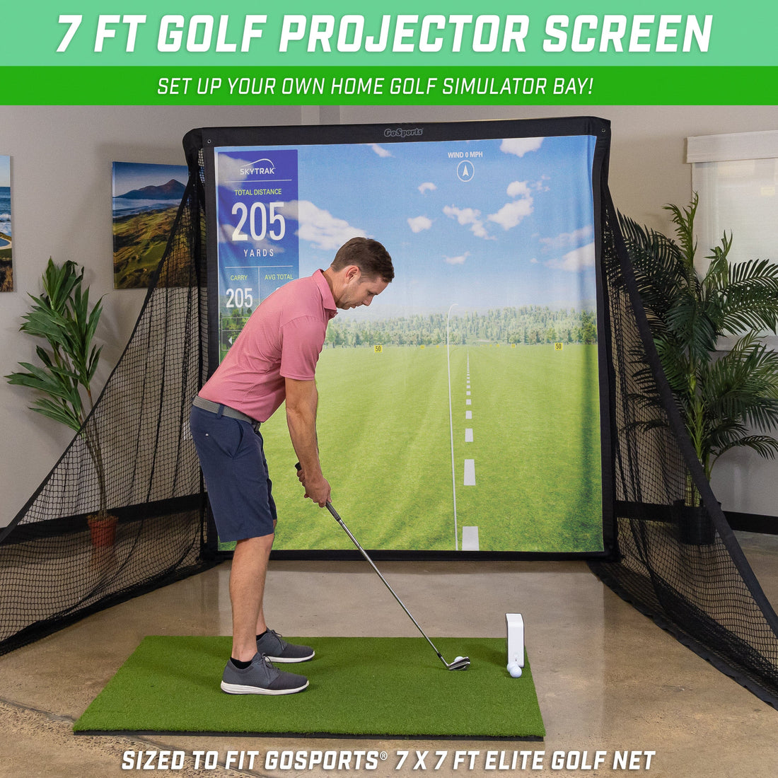 GoSports 7 ft Golf Simulator Impact Screen (Simulator sold separately)