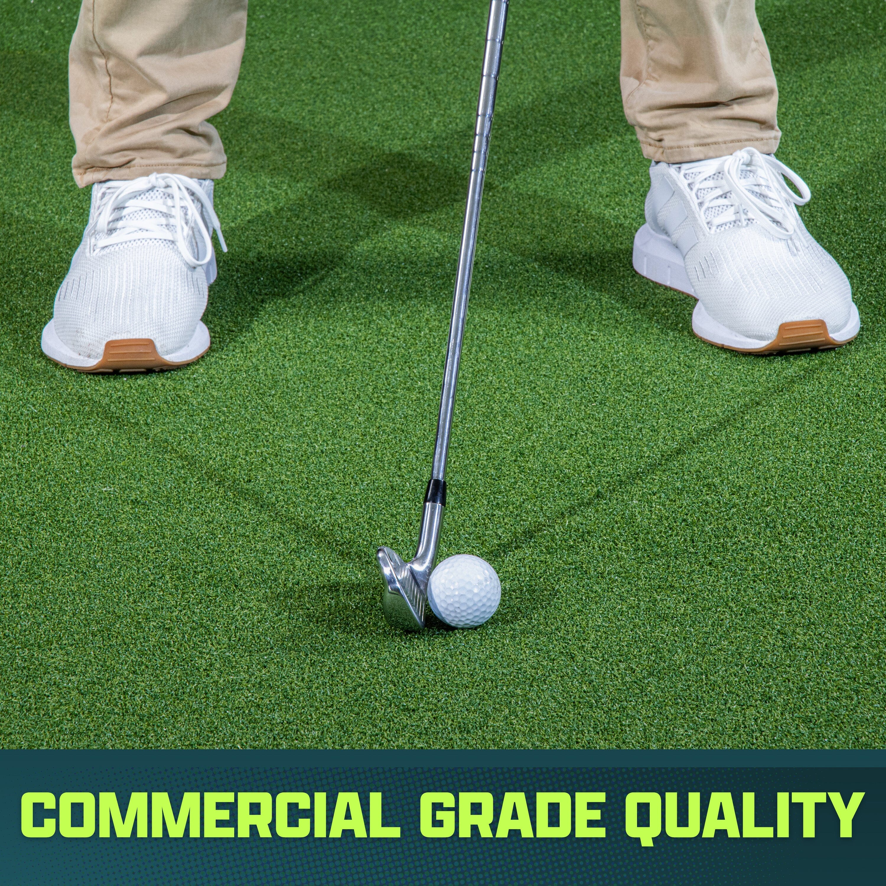 GoSports Golf Simulator Turf - 15 mm ELITE Golf Mat for Indoor Home Setups