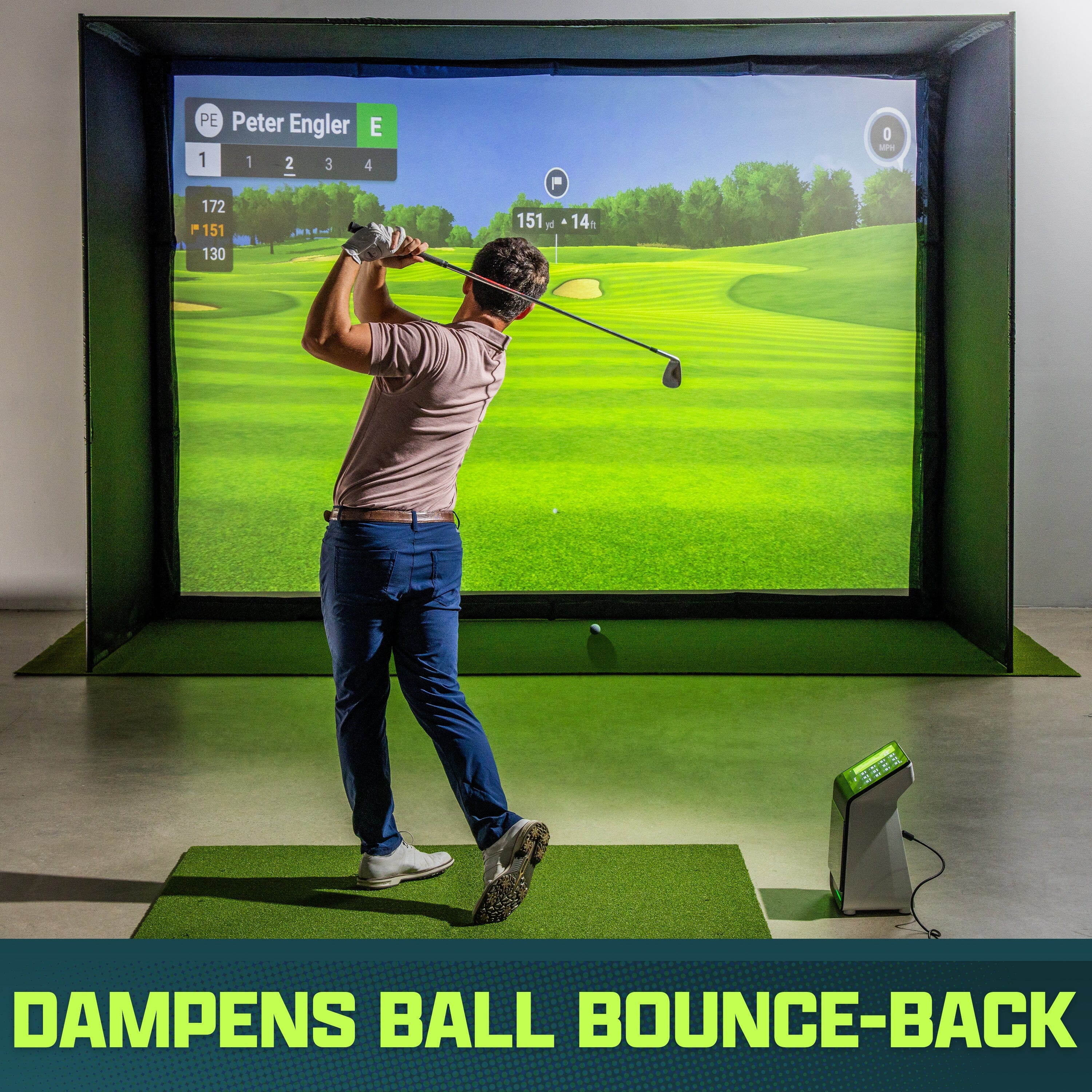 GoSports Golf Simulator Turf - 15 mm ELITE Golf Mat for Indoor Home Setups