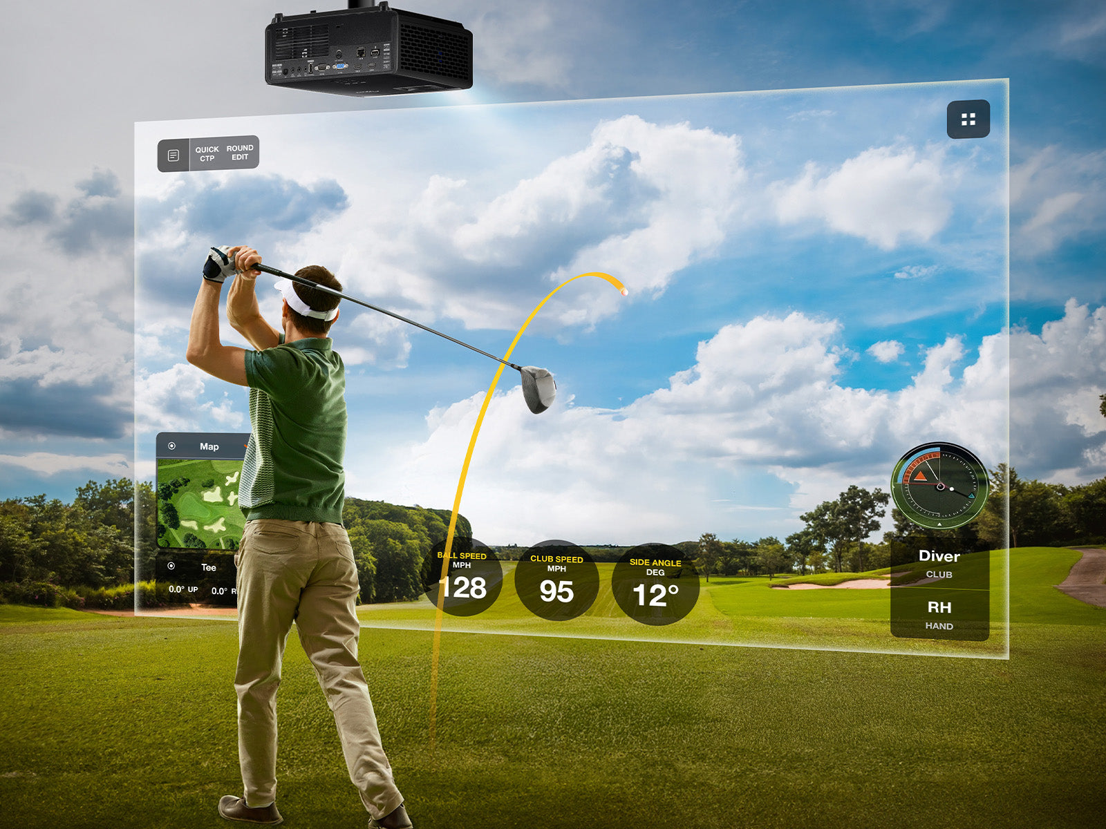 Optoma GT2400HDR Short Throw Golf Simulator Projector