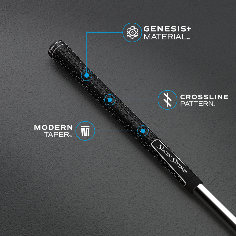SuperStroke Crossline 2.0 Full Cord Club Grip - Black