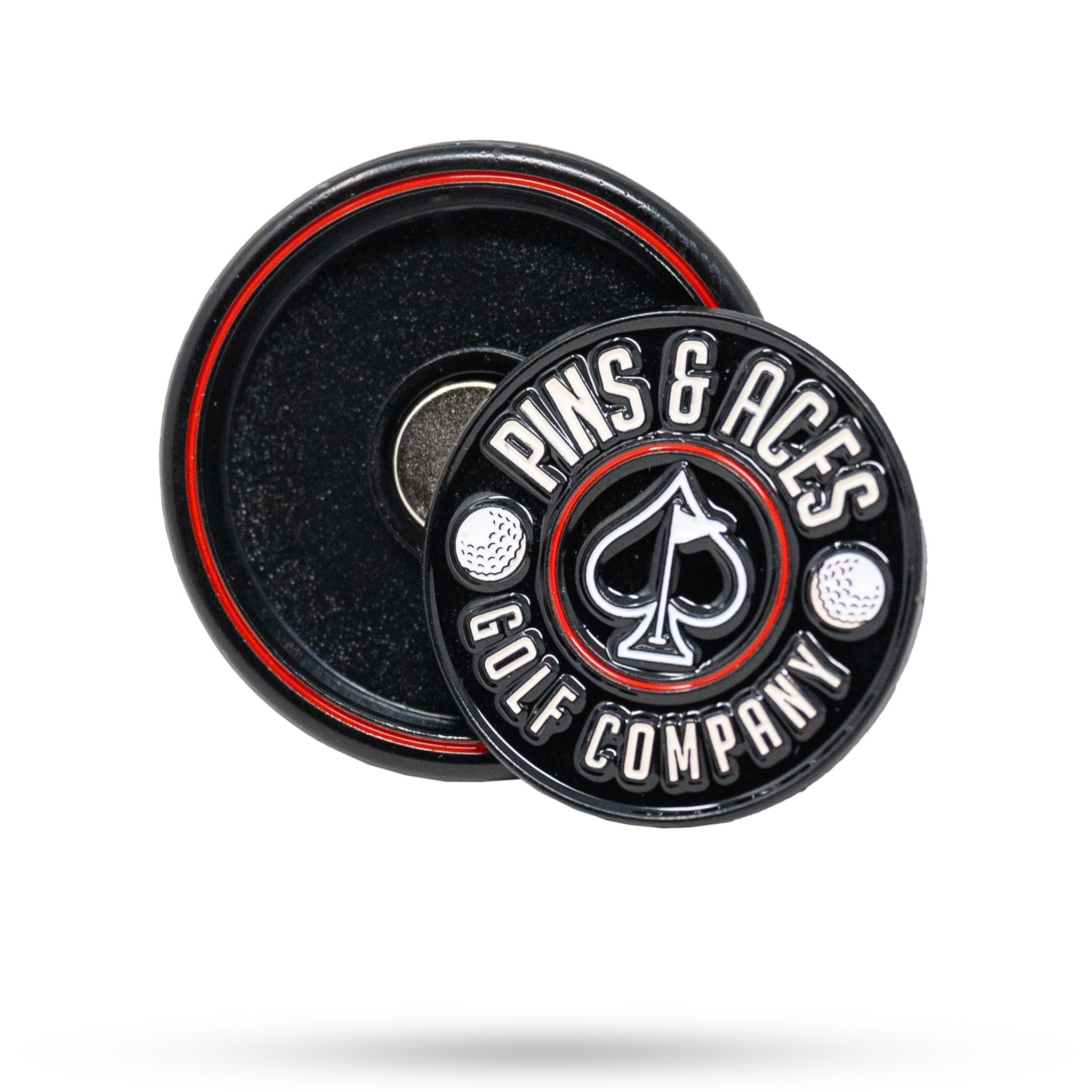 Pop Out Medallion Ball Marker - Black