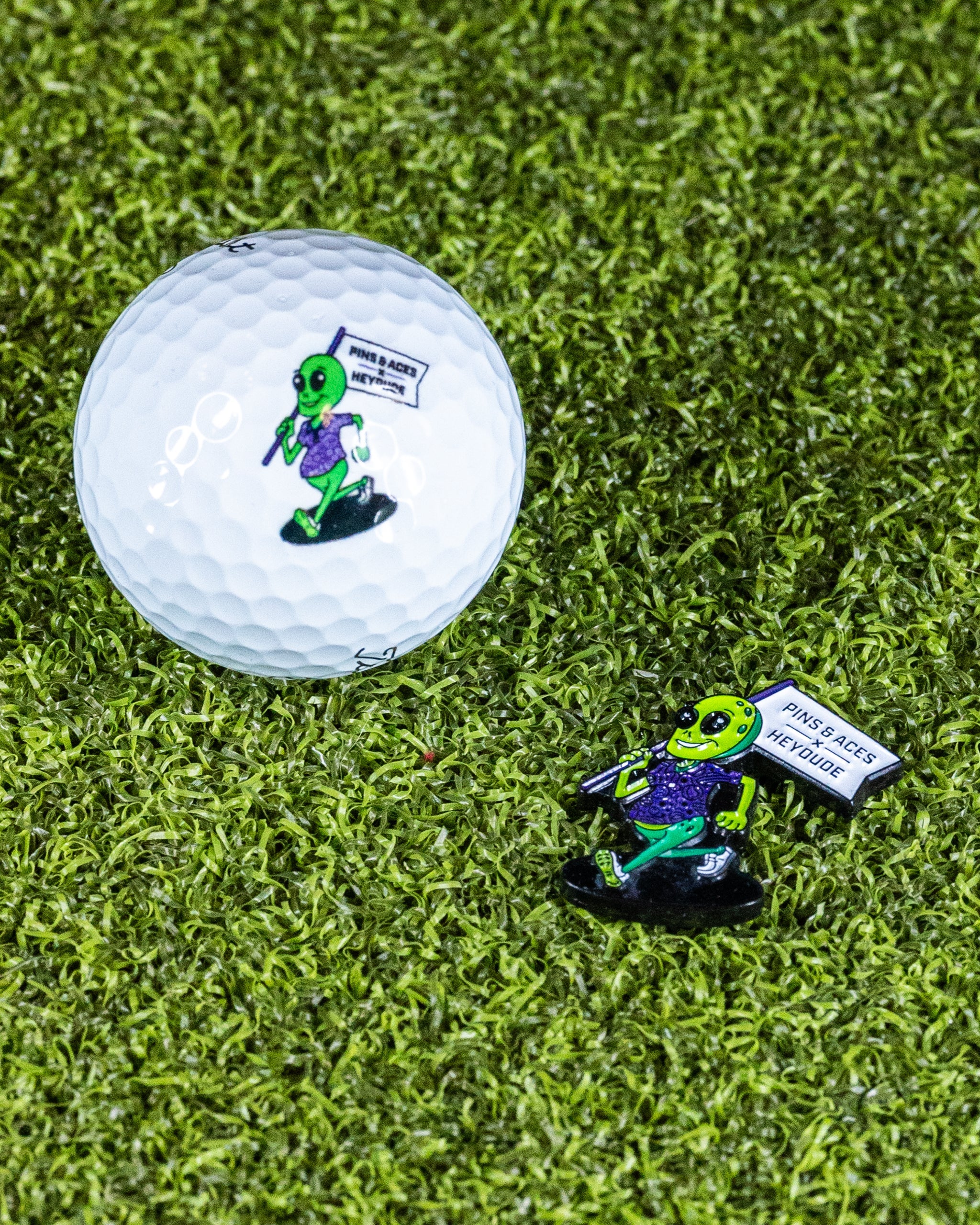 HEYDUDE Alien Ball Marker | Unique Golf Ball Marker by Grater Golf