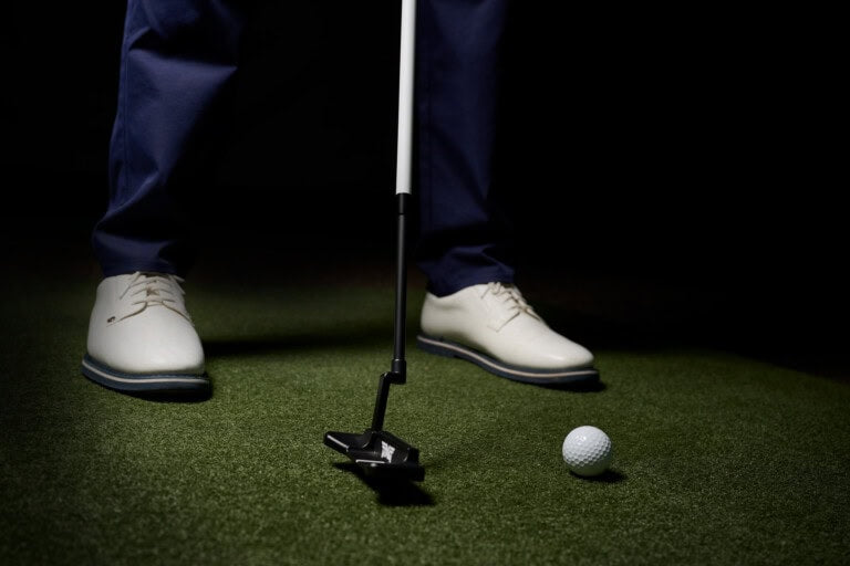 White BGT Stability Tour putter shaft in use on the green