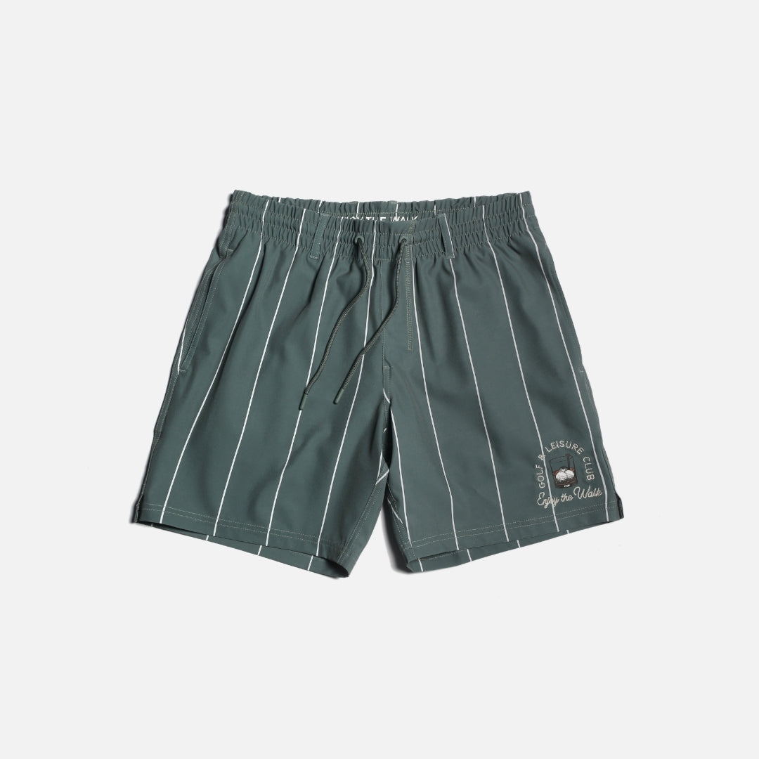 TRUE LinksWear All Day Swim Short - Pine Stripe