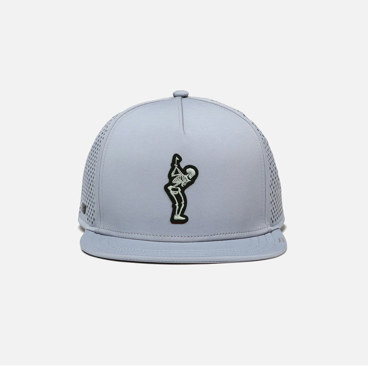 TRUE LinksWear Lux Tech 5-Panel Snapback - Dead Golfer - Heather Grey