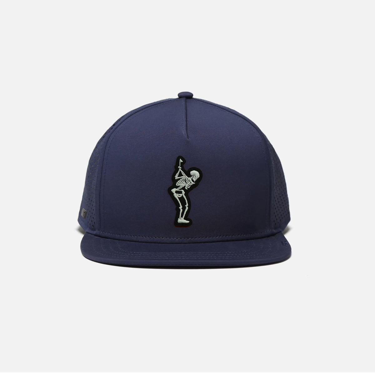 TRUE LinksWear Lux Tech 5-Panel Snapback - Dead Golfer - Navy