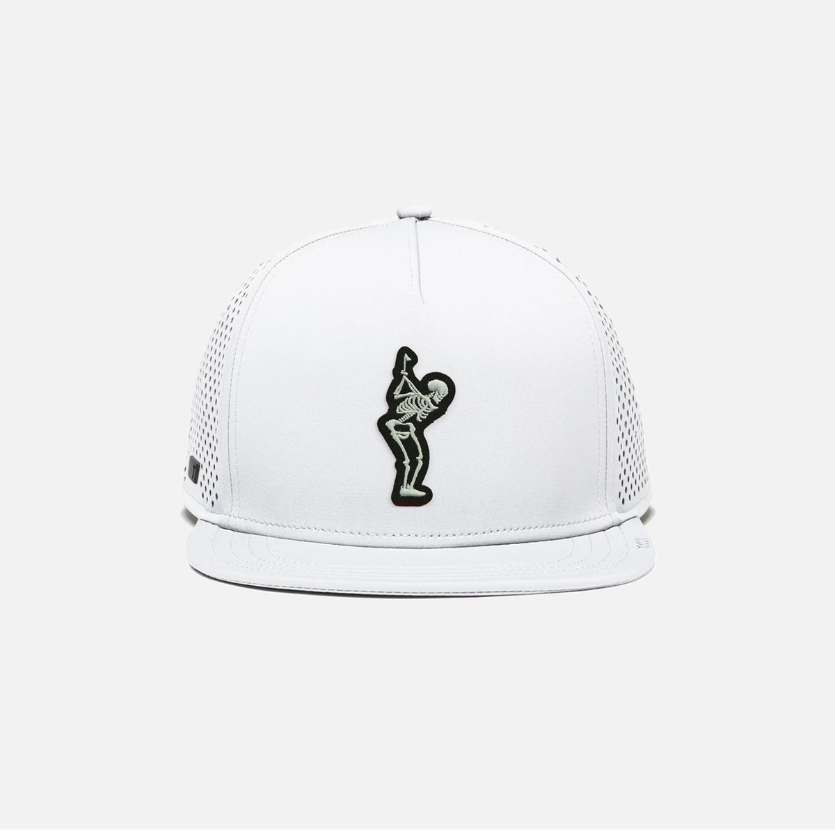 TRUE LinksWear Lux Tech 5-Panel Snapback - Dead Golfer - White