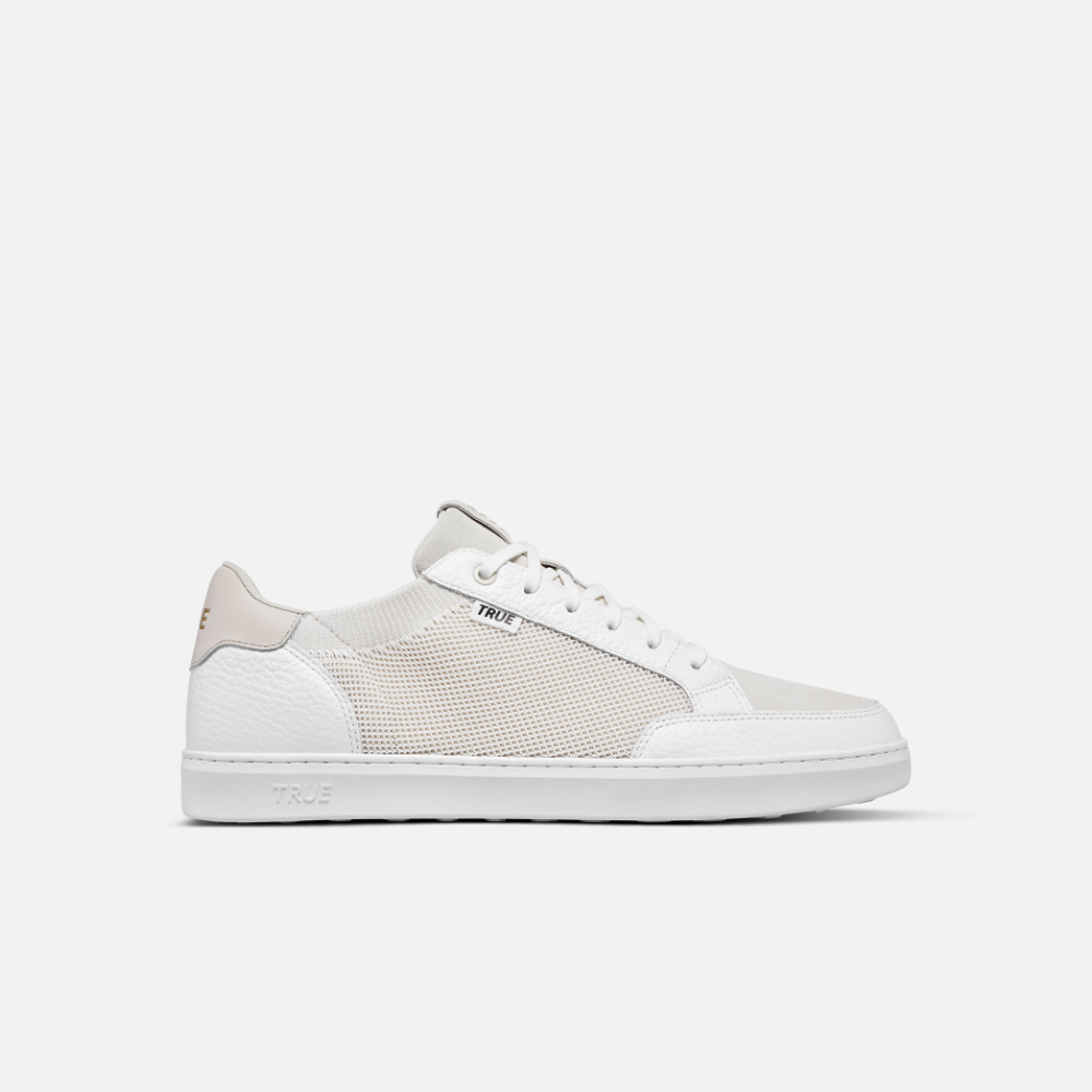 TRUE LinksWear Women's FS-02 Mixed Media Golf Shoes - White Truffle