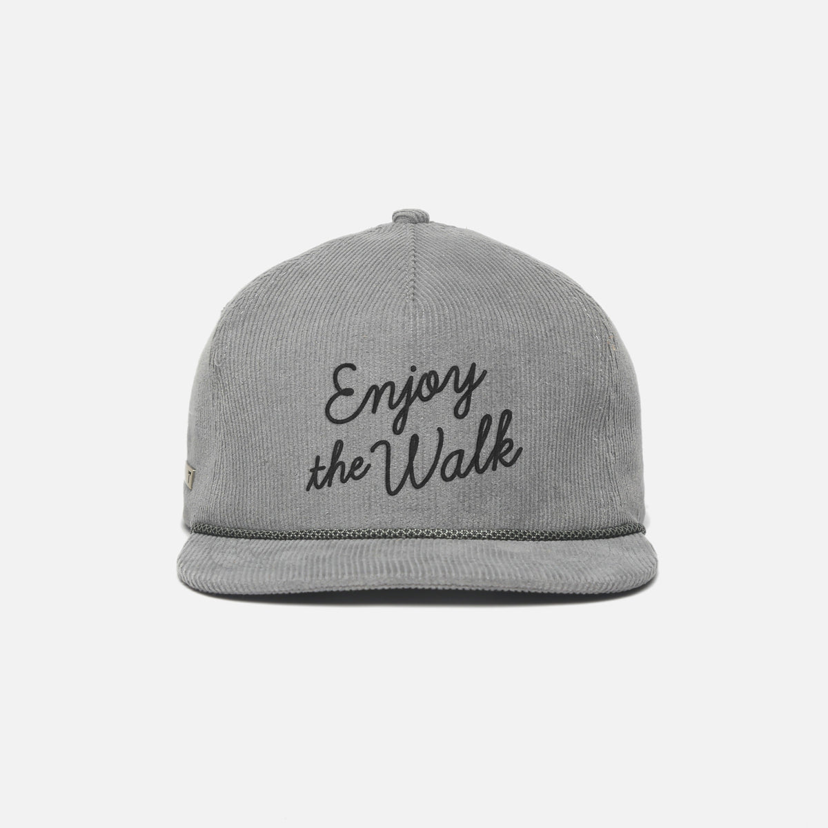 TRUE LinksWear Enjoy the Walk Corduroy 5-Panel Strapback Hat - Charcoal