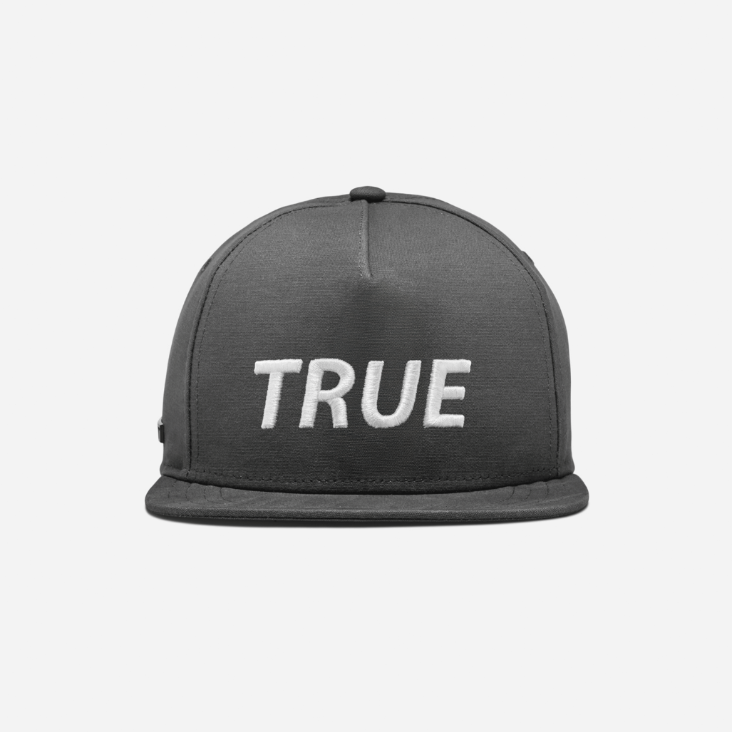 TRUE LinksWear Canvas 5-Panel Tour Snapback Hat - Charcoal