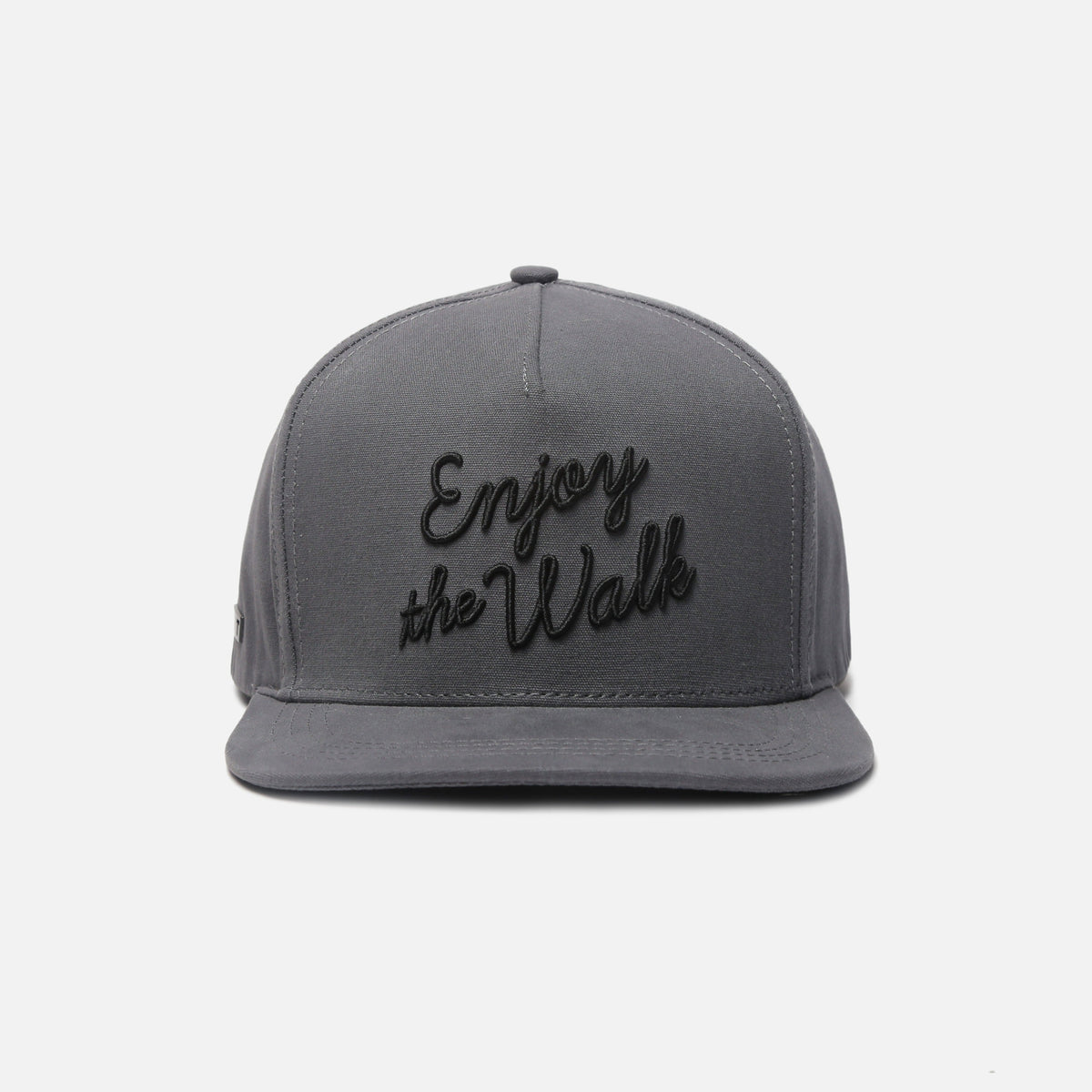 TRUE LinksWear Canvas 5-Panel Snapback - Enjoy The Walk - Charcoal