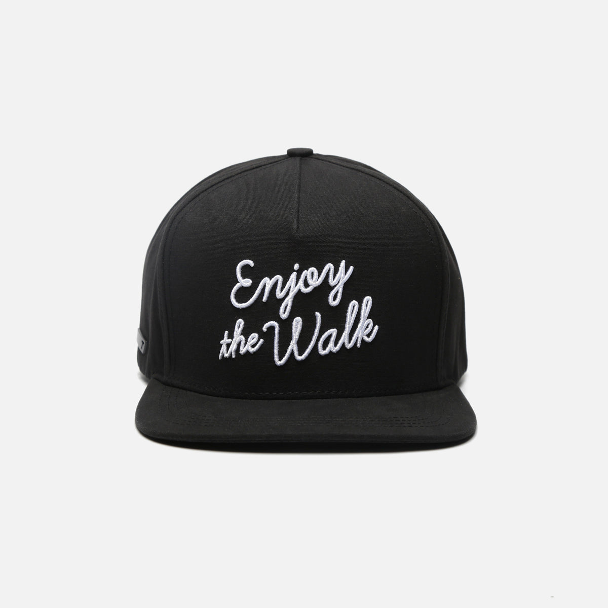 TRUE LinksWear Canvas 5-Panel Snapback - Enjoy The Walk - Black