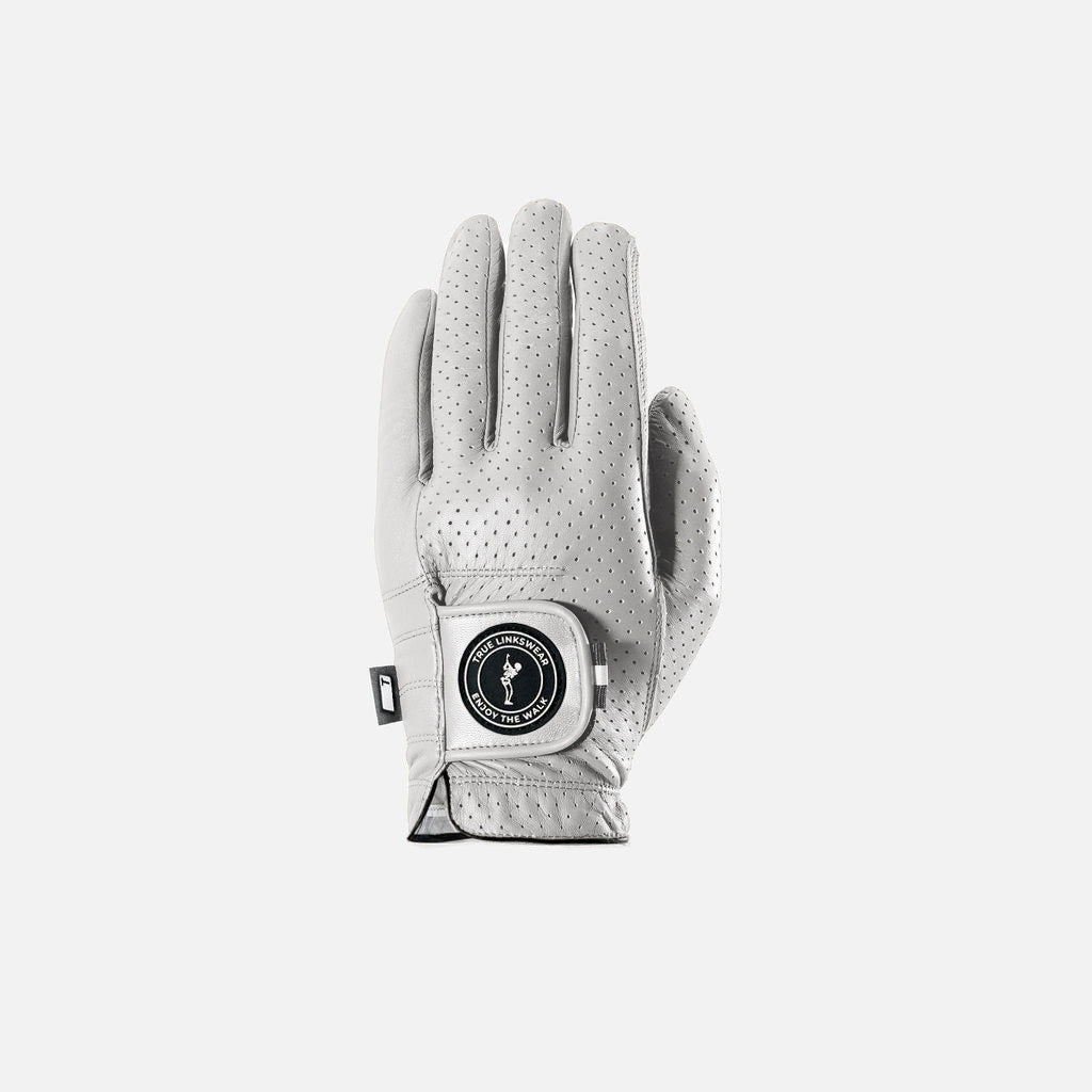 TRUE LinksWear Lux Golf Glove - Left Hand (Right-Handed Golfers) - Grey
