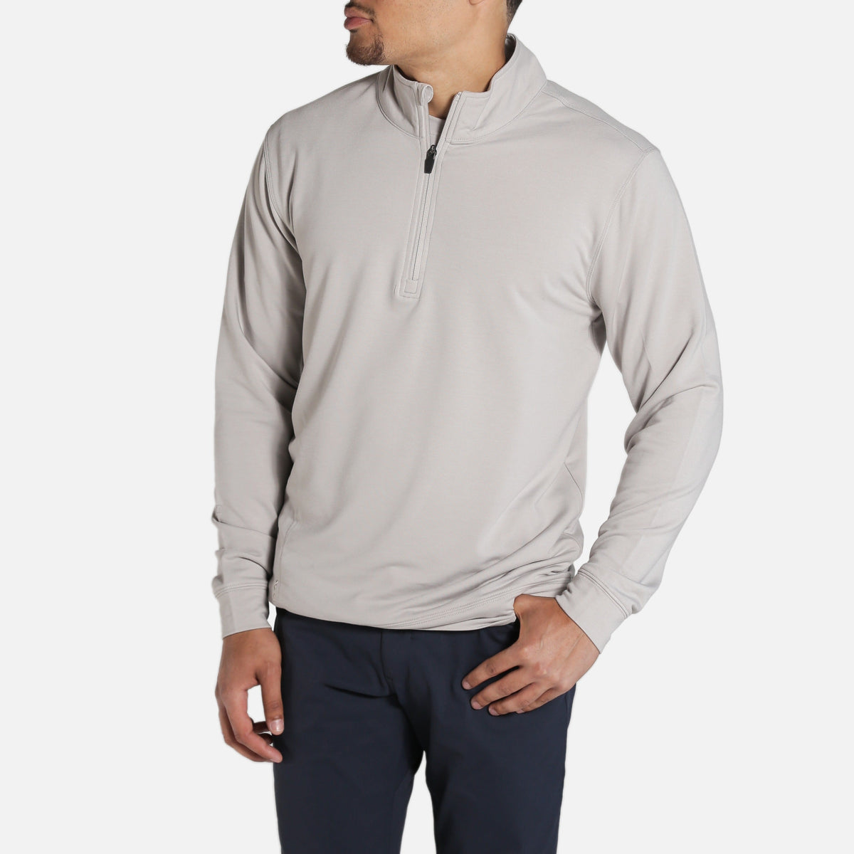 TRUE LinksWear All Day Quarter Zip V2 - Stone