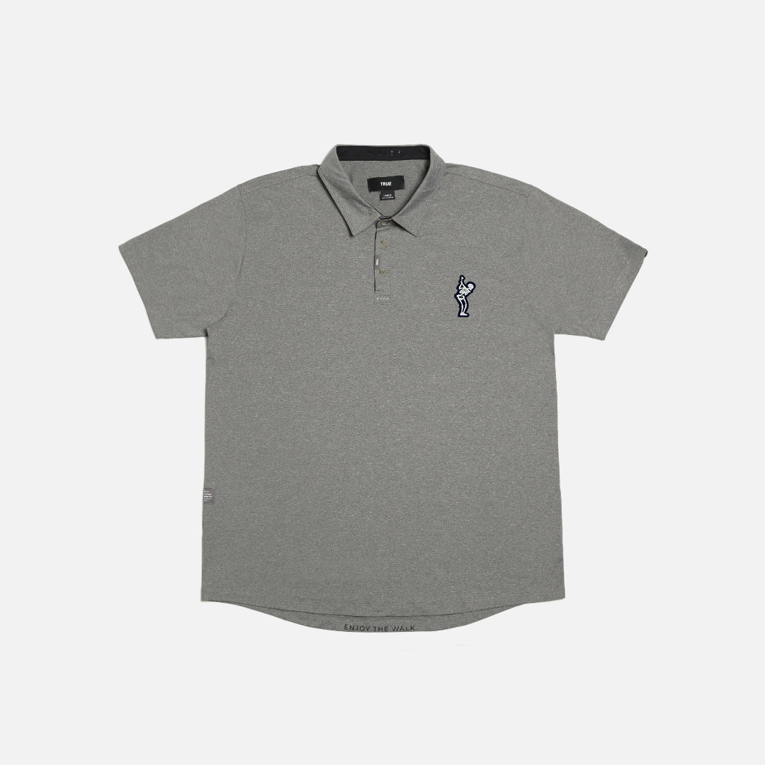 TRUE LinksWear All Day Polo Heather - Dead Golfer - Heather Grey