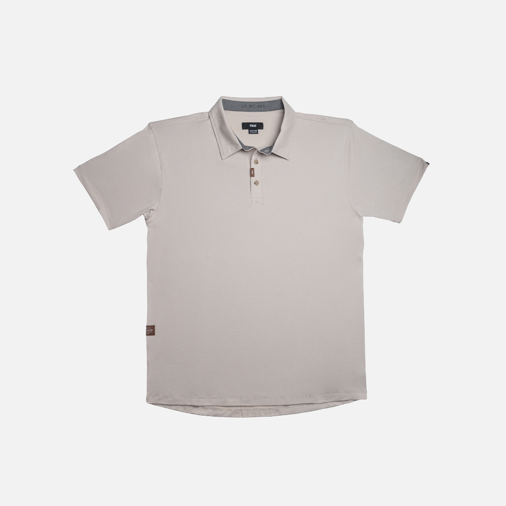 TRUE LinksWear All Day Polo Heather - Heather Oatmeal