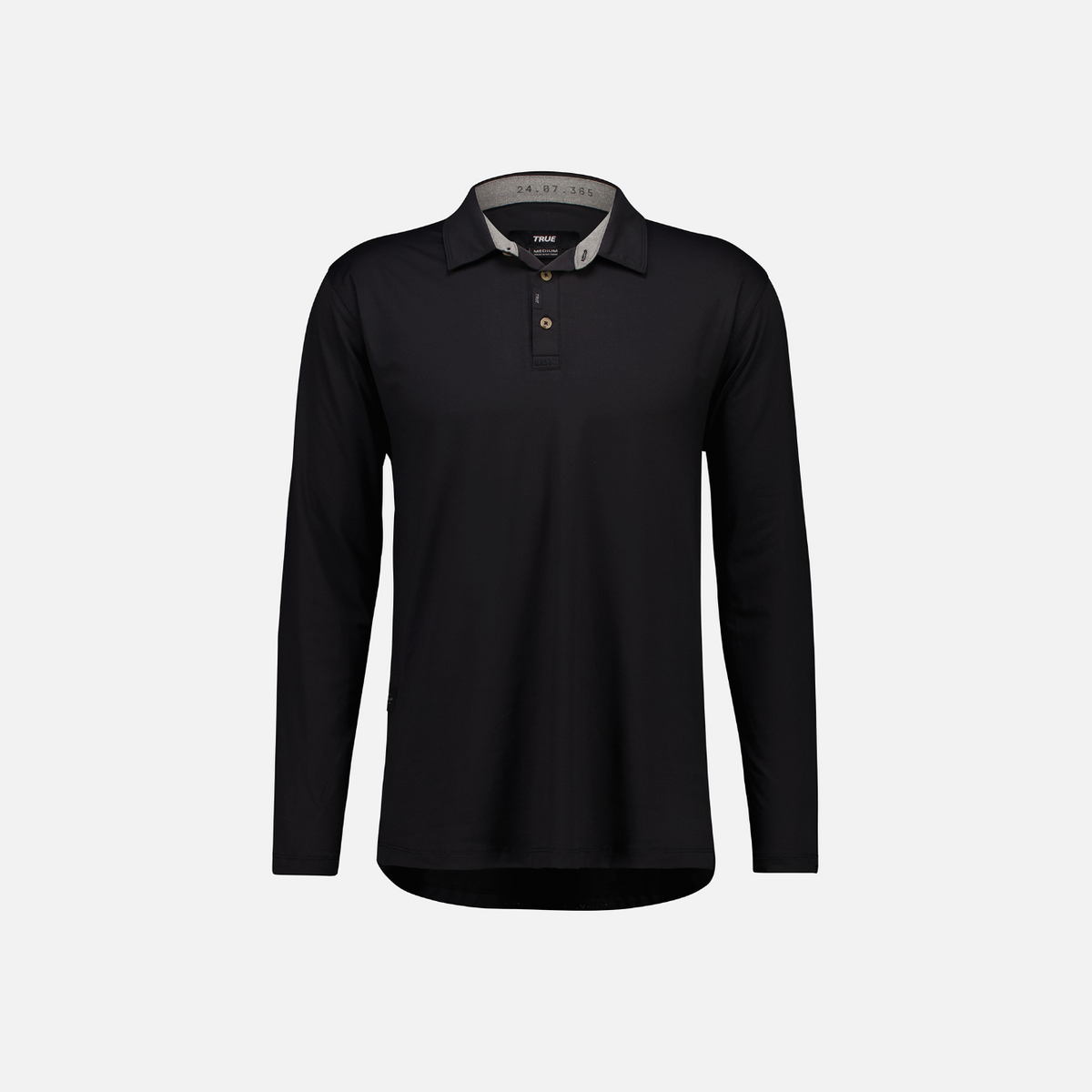TRUE LinksWear All Day Polo Long Sleeve - Black