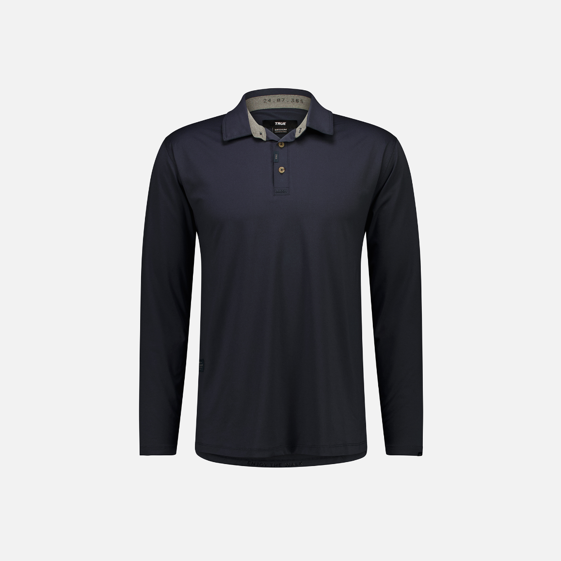 TRUE LinksWear All Day Polo Long Sleeve - Heather Navy
