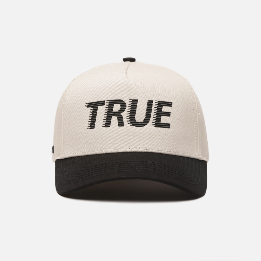 TRUE LinksWear Movement Twill Snapback Hat - Bone/Black