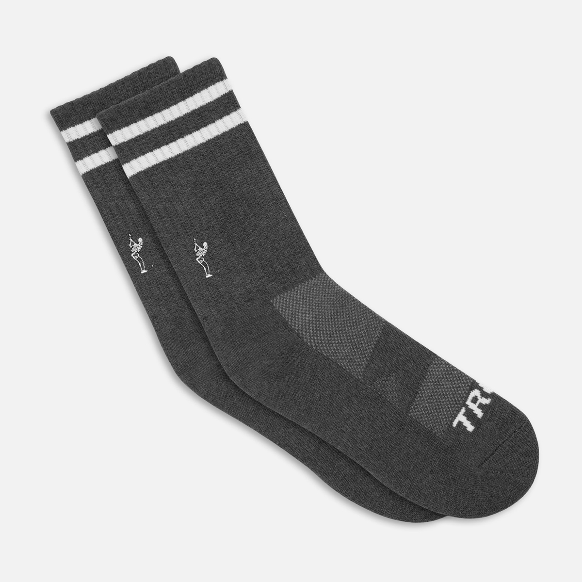 TRUE LinksWear Dead Golfer Performance Crew Socks - Grey