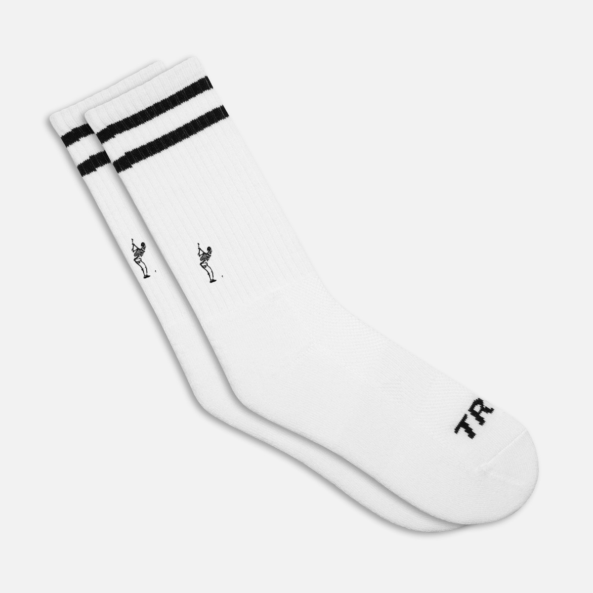 TRUE LinksWear Dead Golfer Performance Crew Socks - White