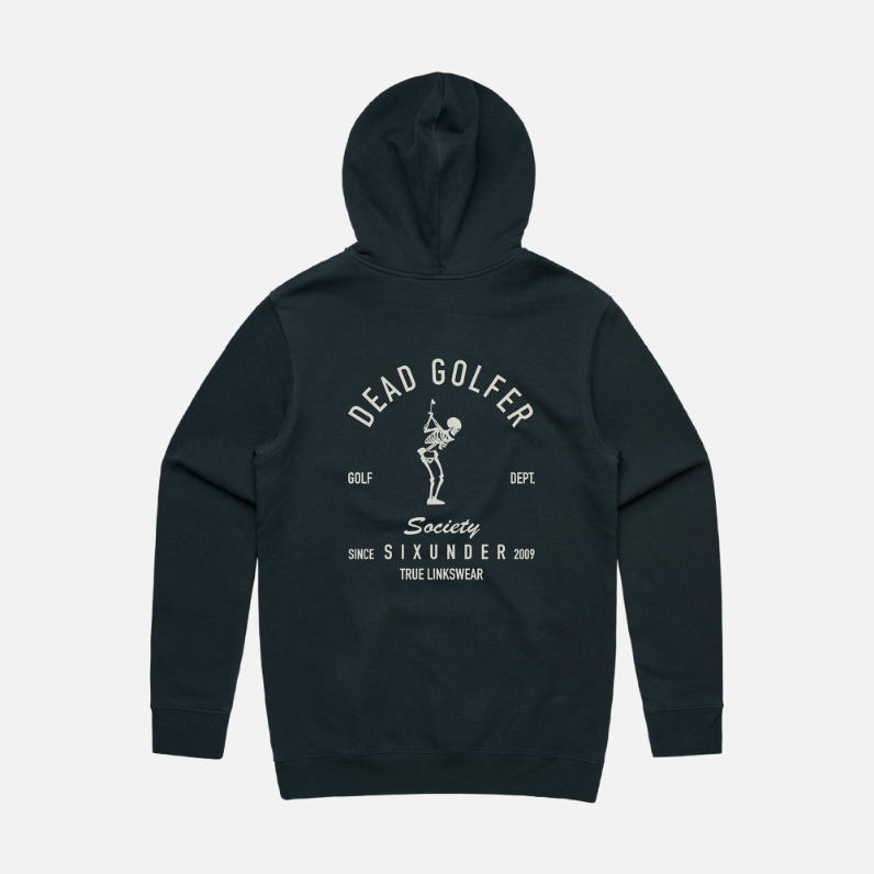 TRUE LinksWear Six Under Dead Golfer Premium Hoodie - Navy