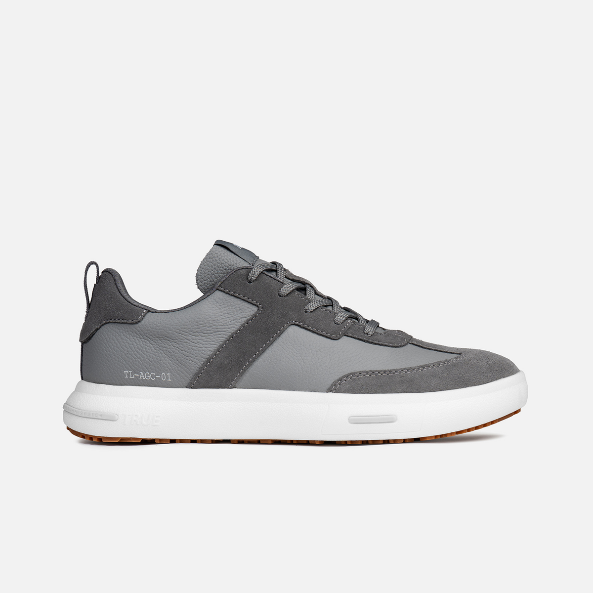 TRUE LinksWear Antigravity Leather Men's Waterproof Golf Shoes - Grey