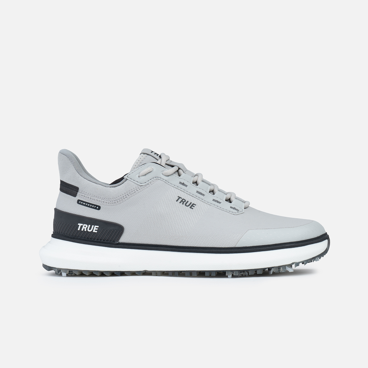 TRUE LinksWear Lux² Player Men's Waterproof Spiked Golf Shoes - Staple Grey