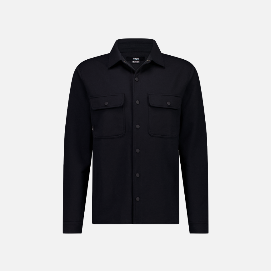 TRUE LinksWear Future Staples Overshirt - Dead Golfer Embroidery - Black