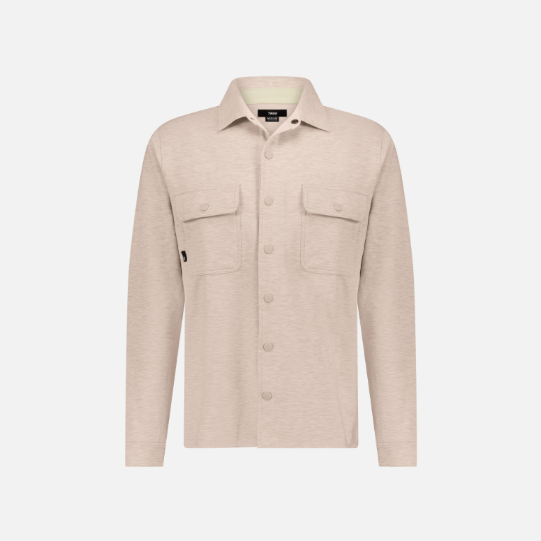 TRUE LinksWear Future Staples Overshirt - Dead Golfer Embroidery - Heather Oatmeal
